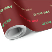 Mooie GOEDE DAG RED Wrapping Paper Cadeaupapier (Rol Hoek)
