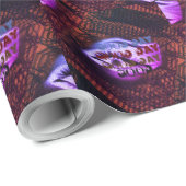 Mooie GOEDE DAG ZWARTE PAARSE BROWN EYE MANDALA Cadeaupapier (Rol Hoek)