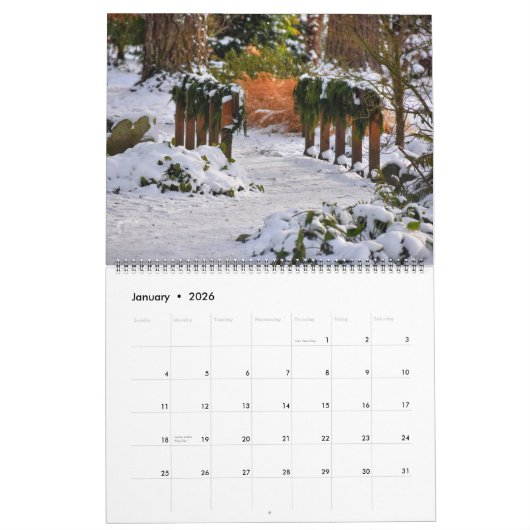 Mooie goede Vibes-tuinen Kalender (Jan 2026)