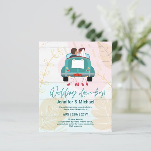 Mooie goedkope uitnodigingen voor een huwelijksfee (Staand voorkant)