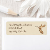 Mooie Gold Angel Art - Aangepaste naam Etiket (Insitu)