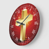 Mooie Gold Cross-kerstklok Grote Klok (Hoek)