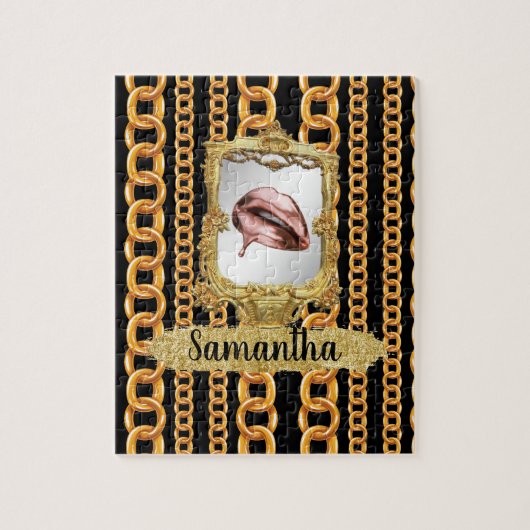 Mooie Gold Elegant Chic Custom Legpuzzel (Verticaal)