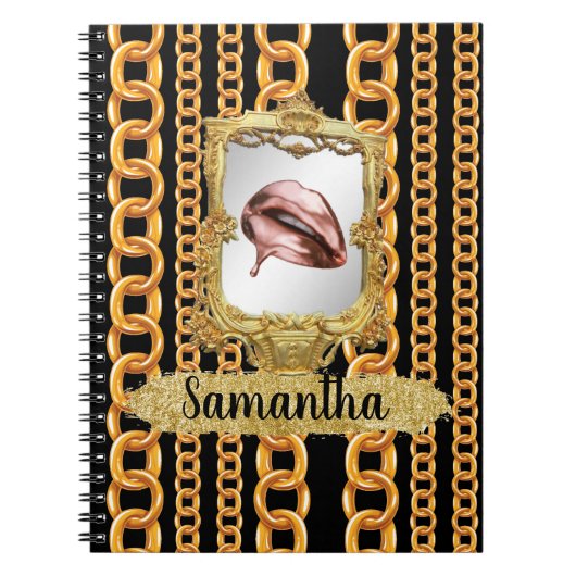 Mooie Gold Elegant Chic Custom Notitieboek (Voorkant)