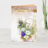 Mooie Gold- en Glitter Birthday-kaart. Kaart (Voorkant)