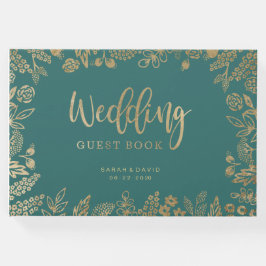 Mooie Gold Foil bruiloft gastenboek