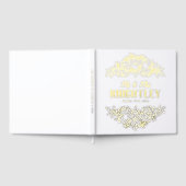 Mooie Gold Foil Rozen Floral Wedding Gastenboek (Volledig)