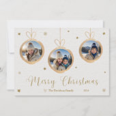 Mooie Gold Ornament Flat Holiday Kaart (Voorkant)