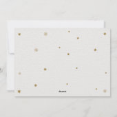 Mooie Gold Ornament Flat Holiday Kaart (Achterkant)