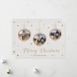 Mooie Gold Ornament Flat Holiday Kaart