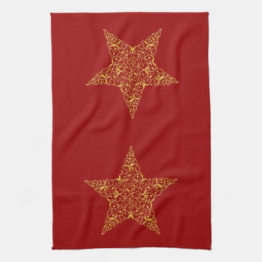 Mooie Gold Star Kitchen Towel Theedoek (Verticaal)