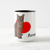 Mooie Golden Birmese kat Moggy Heart Love Mok (Midden)