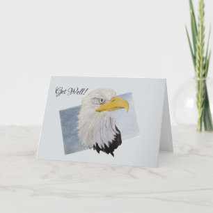 Mooie Golden Eye American Bald Eagle Art Kaart