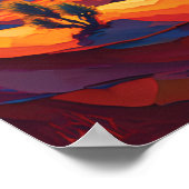 Mooie Golden Hour Desert Sunset & Camels Poster (Hoek)