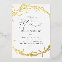 Mooie Golden Leaf Wreath Folie Wedding