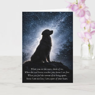 Mooie Golden Retriever Betuiging van medeleven Rou Kaart