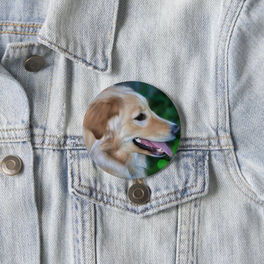 Mooie Golden Retriever Button (In situ)