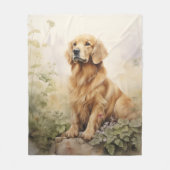 Mooie Golden Retriever Fleece Deken (Voorkant)