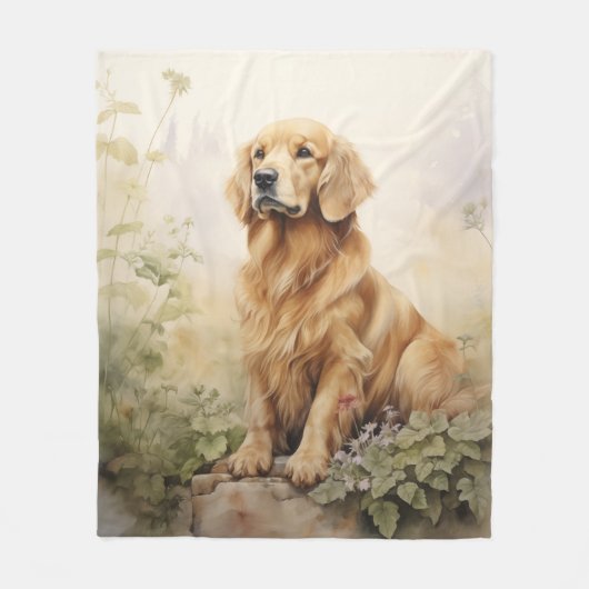 Mooie Golden Retriever Fleece Deken (Voorkant)