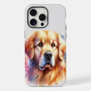 Mooie Golden Retriever in Waterverf iPhone 15 Pro Max Case