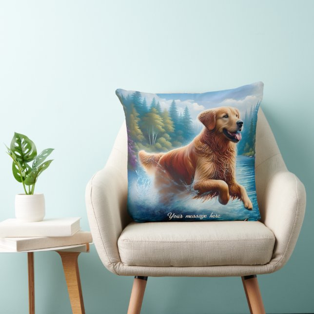 Mooie Golden Retriever Kussen (Stoel)