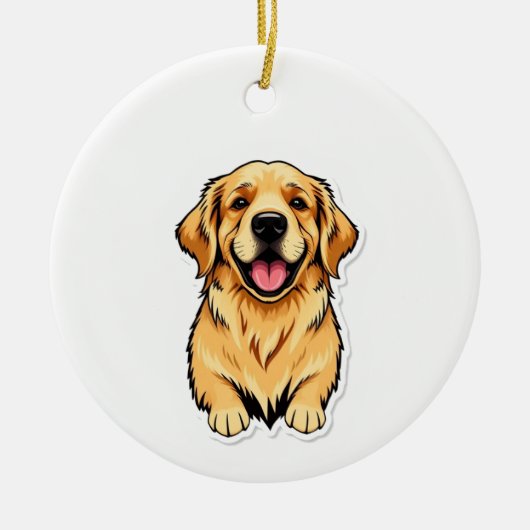 Mooie Golden Retriever Ornament (Voorkant)