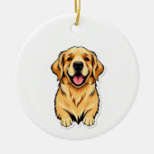 Mooie Golden Retriever Ornament (Voorkant)