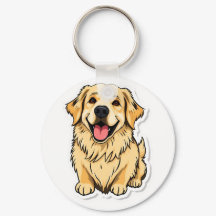 Mooie Golden Retriever Sleutelhanger