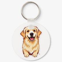 Mooie Golden Retriever Sleutelhanger