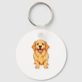 Mooie Golden Retriever Sleutelhanger