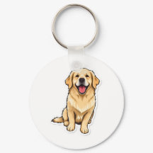 Mooie Golden Retriever Sleutelhanger