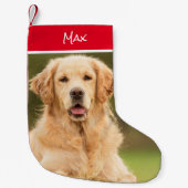 Mooie Golden Retriever Stocking Kleine Kerstsok (Voorkant)