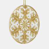 Mooie Golden Snowflake Circle Ornament (Rechts)