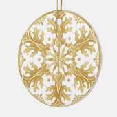 Mooie Golden Snowflake Circle Ornament (Links)
