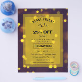 Mooie Golden Sparkles verkoop promotie Flyer (Enkel)