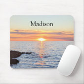 Mooie Golden Sunset Custom Name Muismat (Met muis)