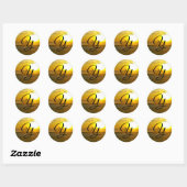 Mooie Golden Sunset Monogram Envelope-zegels Ronde Sticker (Vel)