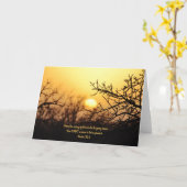 Mooie Golden Sunset Scripture Psalm 113:3 Kaart (Gele Bloem)