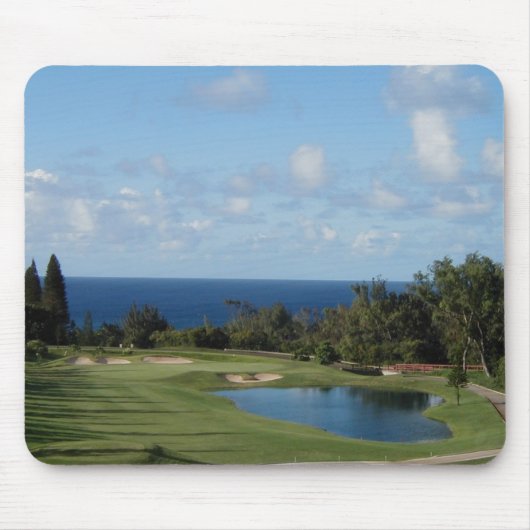 Mooie golfbaan in Hawaii Muismat (Voorkant)