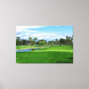 Mooie golfbaan Wall Art Set Canvas Afdruk