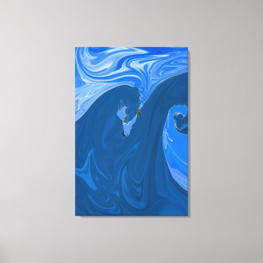 Mooie golven Abstracte schilderende wandkunst Canvas Afdruk (Voorkant)