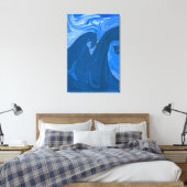 Mooie golven Abstracte schilderende wandkunst Canvas Afdruk (Insitu (Slaapkamer))