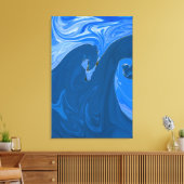 Mooie golven Abstracte schilderende wandkunst Canvas Afdruk (Insitu (Woonkamer))