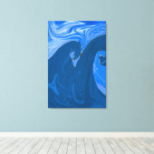 Mooie golven Abstracte schilderende wandkunst Canvas Afdruk (Insitu (Houten vloer))