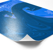 Mooie golven Abstracte schilderende wandkunst Foto Afdruk (Hoek)