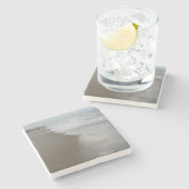 Mooie golven marmeren coaster stenen onderzetter (Zijkant)