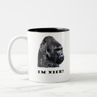 mooie gorilla tweekleurige koffiemok