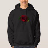 Mooie Gothic Red Rose Hoodie (Voorkant)