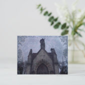 Mooie gotische begraafplaats crypte briefkaart (Staand voorkant)