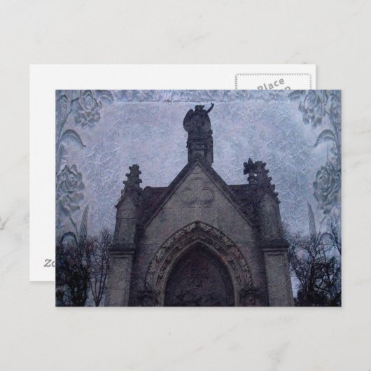 Mooie gotische begraafplaats crypte briefkaart (Voorkant / Achterkant)
